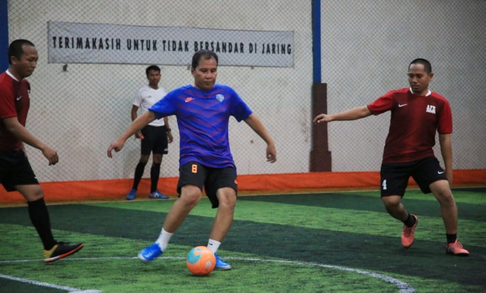 Laga Eksebisi Wali Kota Makassar-Tim Futsal Turatea Jeneponto Eratkan Silaturahmi
