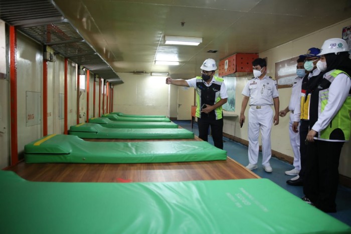 Begini Penampakan Kapal Pelni untuk Isolasi Mandiri Warga Makassar