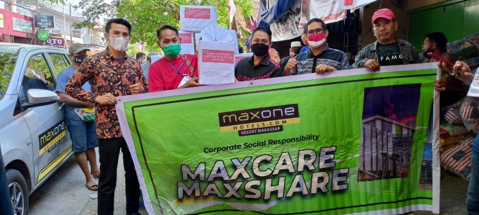 Maknai Hari Proklamasi Indonesia, Max One Berbagi kepada Korban Kebakaran di Lepping