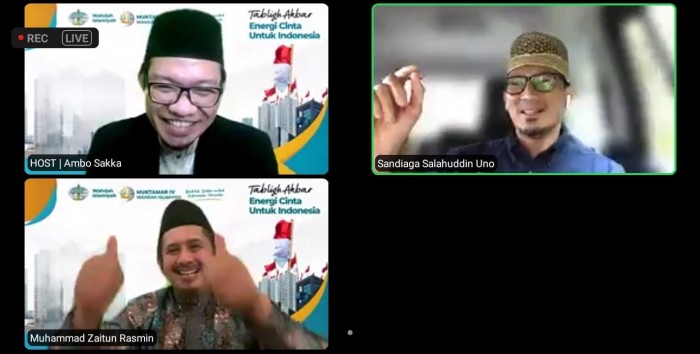 Hadiri Tablig Akbar Wahdah Islamiyah, Ini Pesan Menparekraf Sandiaga Uno