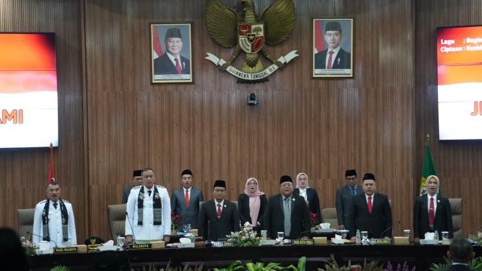 Pelantikan dan Penyampaian Pidato Sambutan Pertama Wali Kota dan Wakil Wali Kota Bekasi Masa Jabatan 2025-2030
