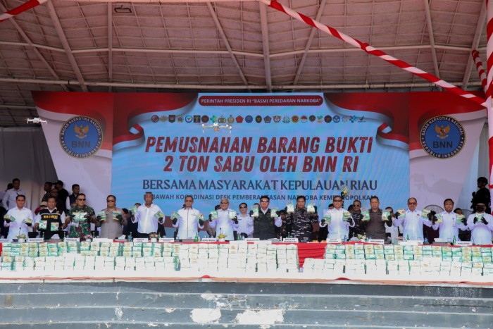 BNN RI dan Desk Pemberantasan Narkoba Musnahkan 2 Ton Sabu