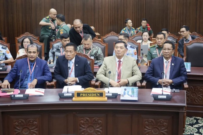 Menhan Hadiri Sidang Uji Materil dan Formal Terhadap UU No 3 Tahun 2025
