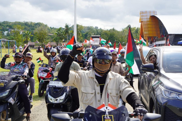 UBN Serukan Boikot Israel di Indonesia Peace Convoy Sinjai–Bulukumba