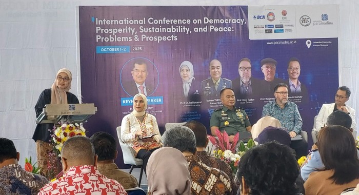 Universitas Paramadina Gelar Konferensi Internasional Bahas Demokrasi, Kemakmuran, Keberlanjutan, dan Perdamaian