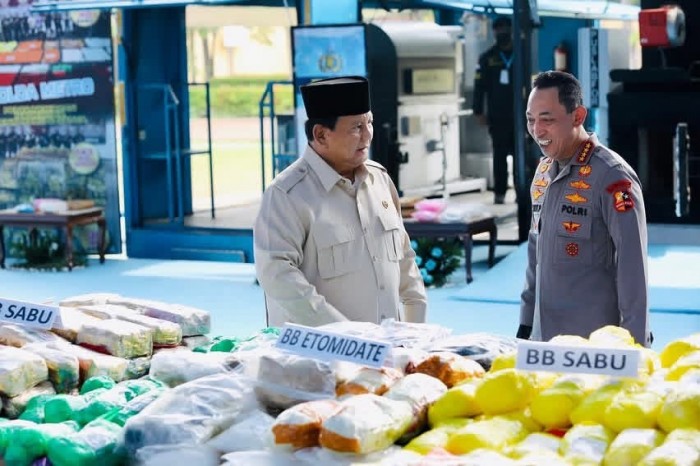 Presiden Prabowo Musnahkan Barang Bukti 214,84 Ton Narkoba Senilai Rp29,37 Triliun